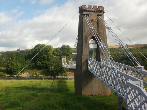 The Chain Bridge at Melrose over the River Tweed