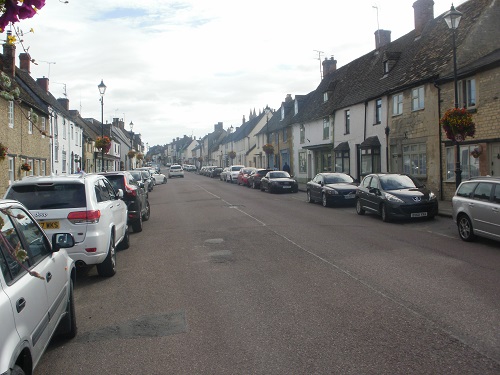 Looking down Cricklade High Street after a long day