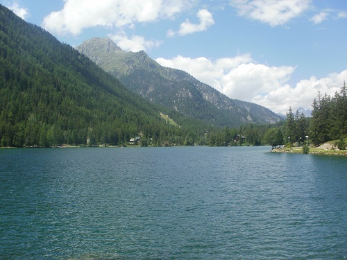 The beautiful Lake in the resort of Champex