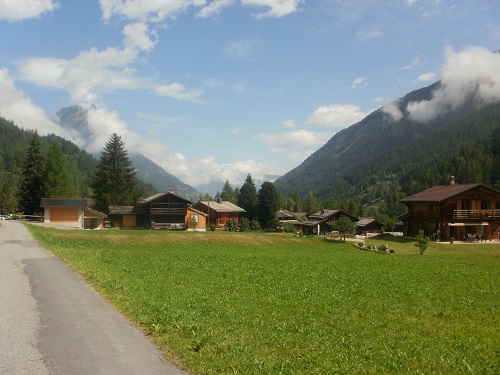 Entering Praz de Fort on the Tour du Mont Blanc