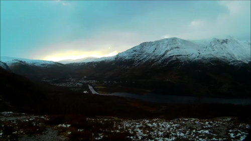 Looking back down towards Kinlochleven and the River Leven from the woodland path