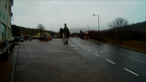 Tyndrum main street from the Green Welly Stop