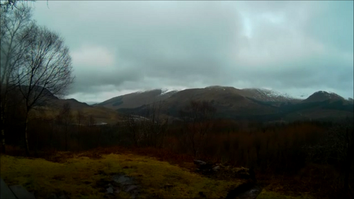 The view from the woodland path above Crianlarich