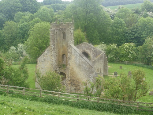 The ruins of the church in Wharram Percy