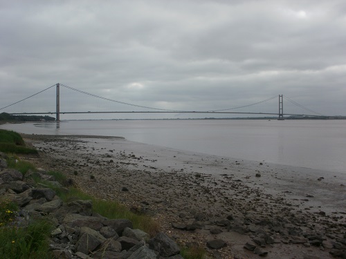 Looking back towards the Humber Bridge